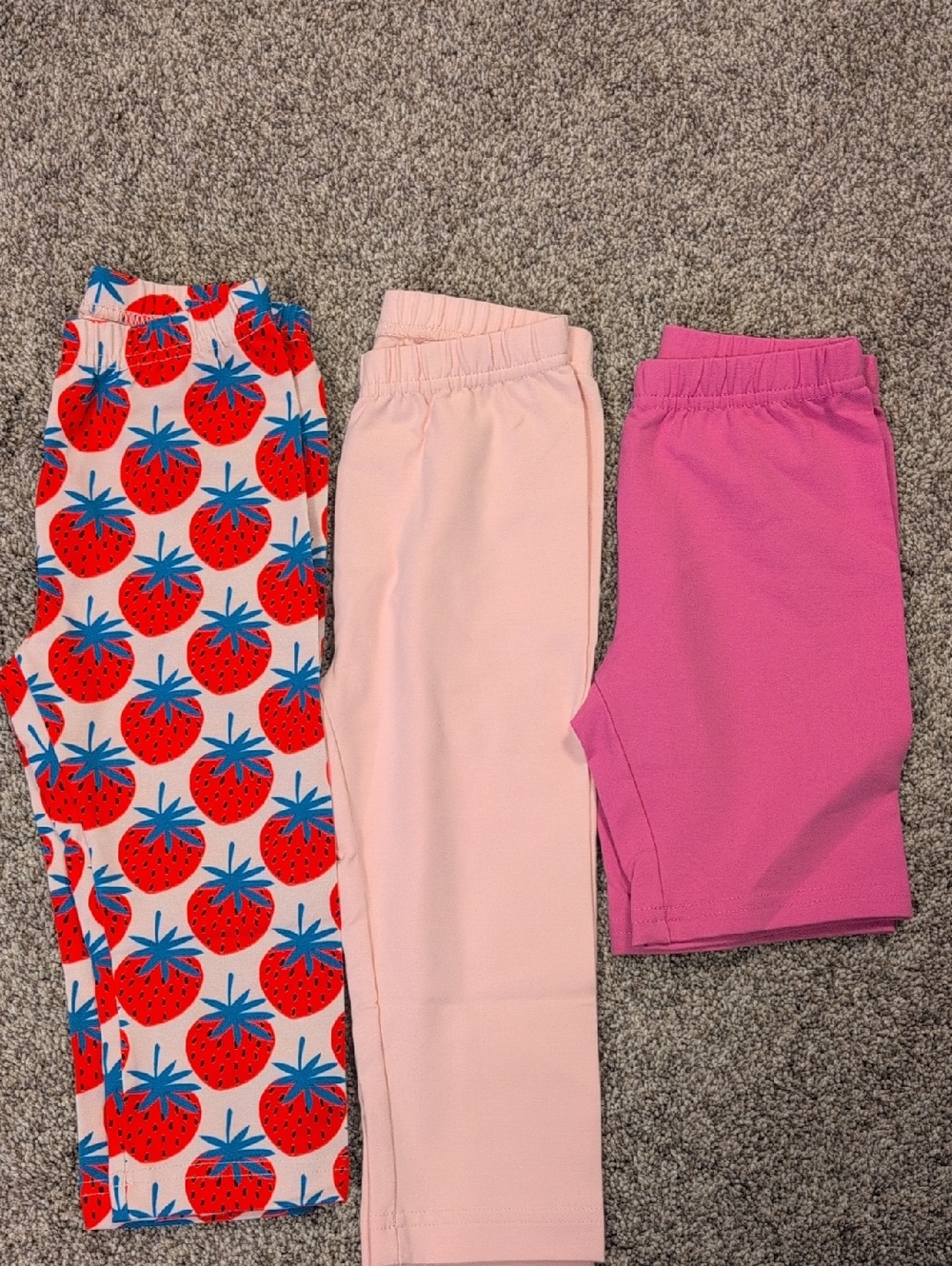 New HA Strawberry Print Capris+ Pink Capri, Pink Bike Short 5 Yes